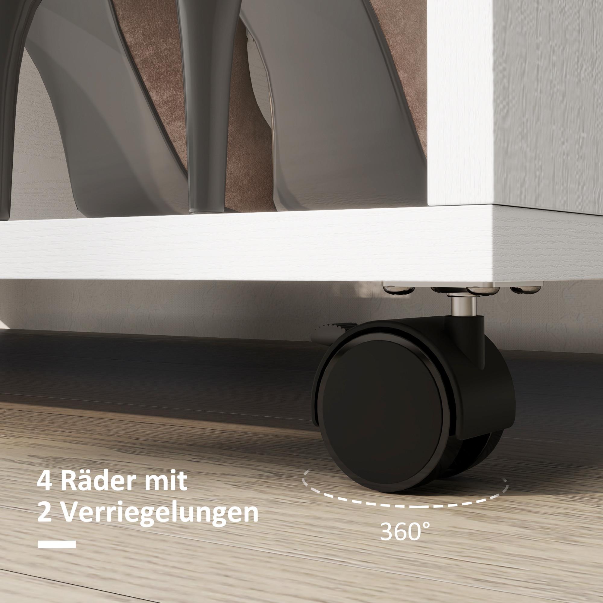 HOMCOM Kleiderschrank auf Rollen  