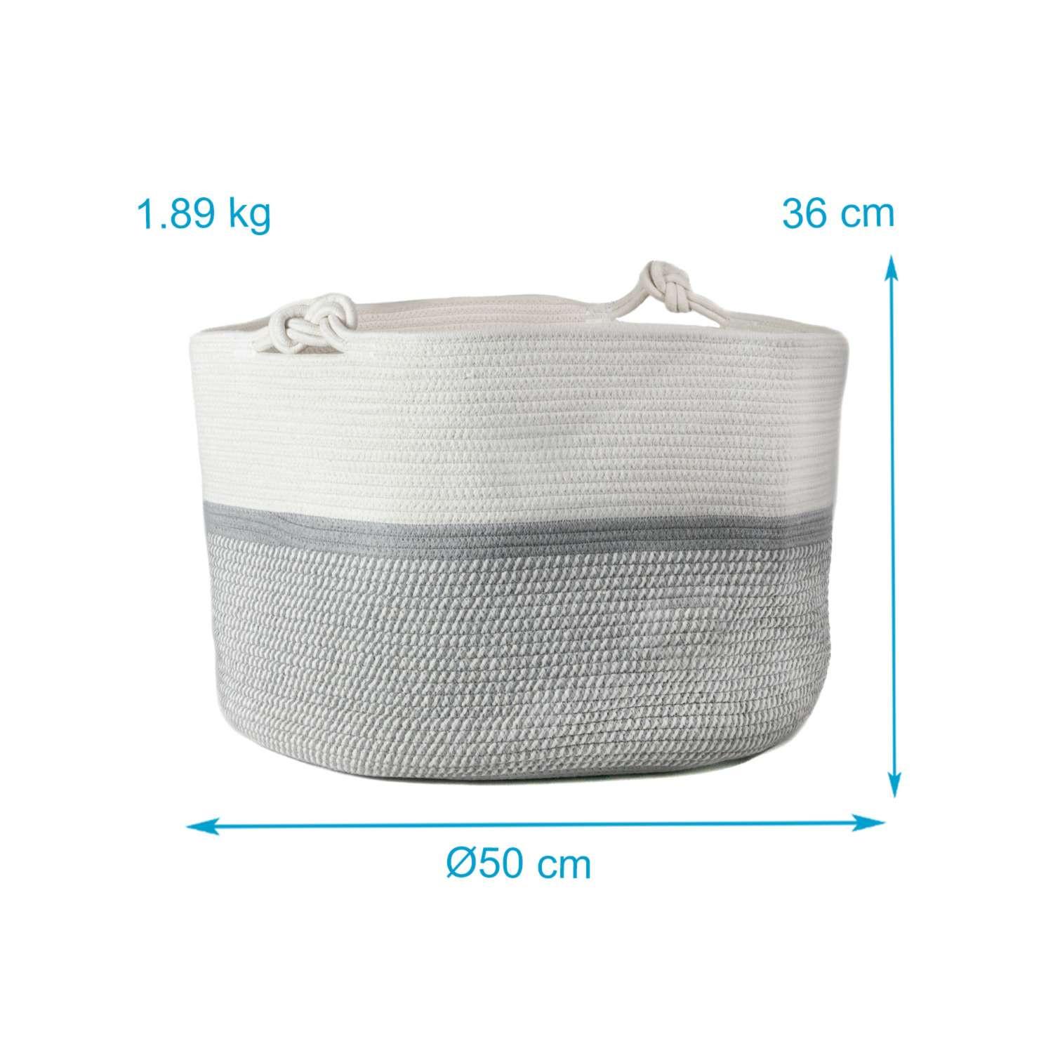 Intirilife Pflanzkorb Aufbewahrungskorb aus Baumwollseil  