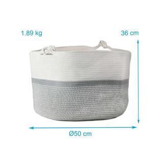 Intirilife Pflanzkorb Aufbewahrungskorb aus Baumwollseil  
