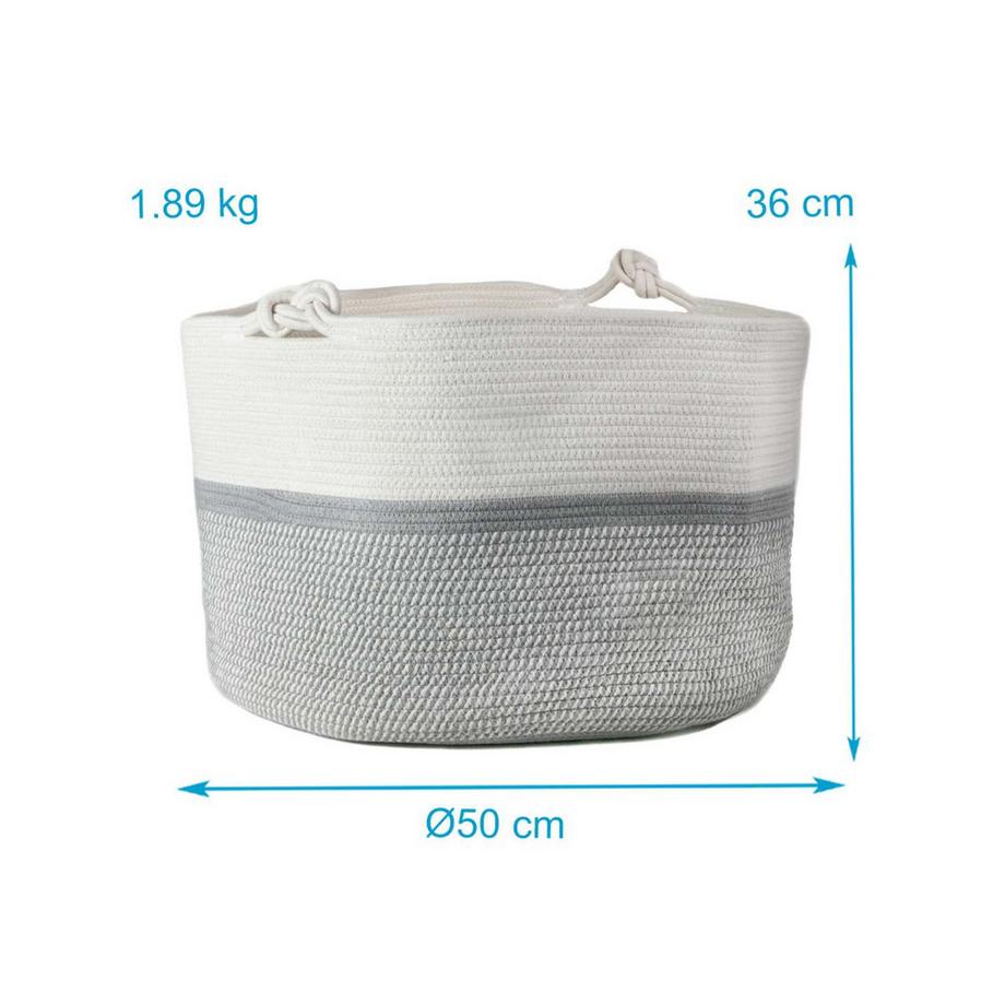 Intirilife Pflanzkorb Aufbewahrungskorb aus Baumwollseil  