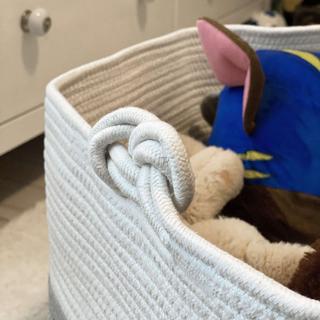 Intirilife Pflanzkorb Aufbewahrungskorb aus Baumwollseil  