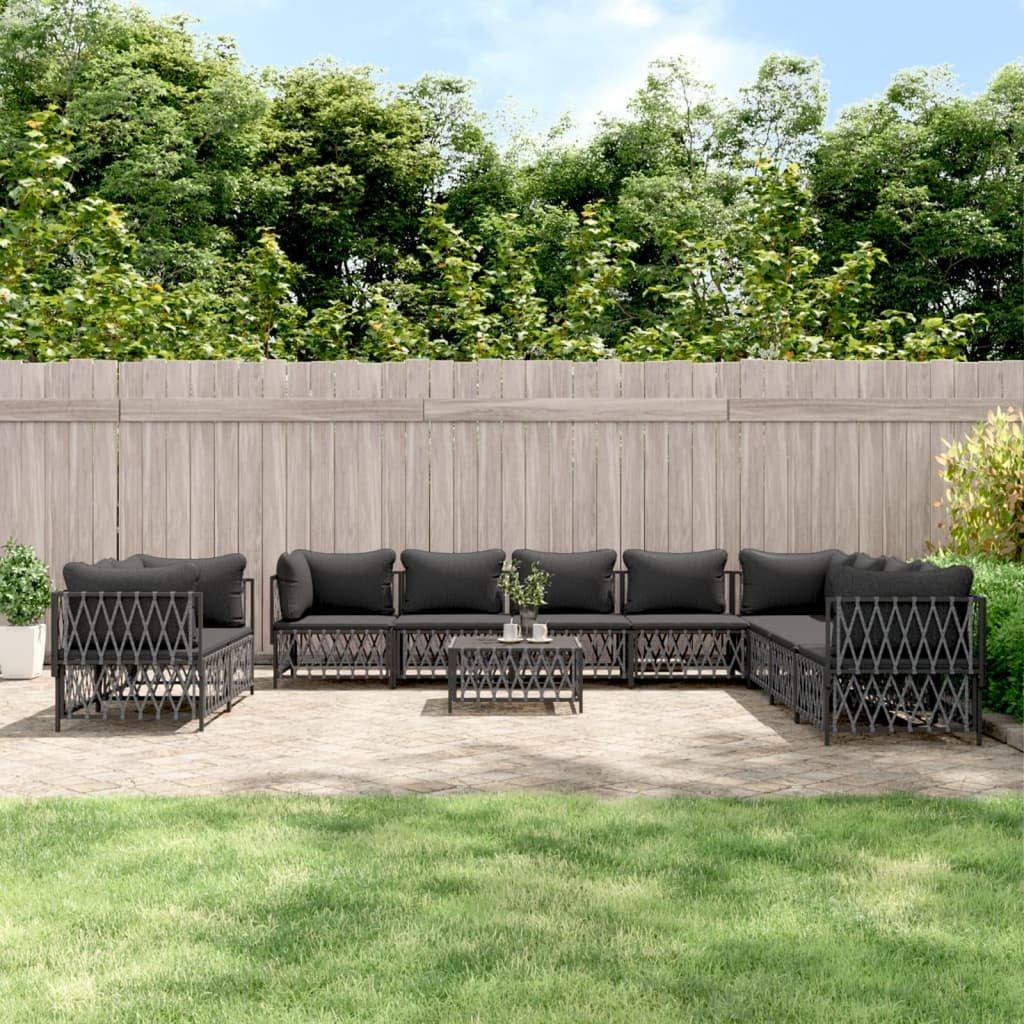 VidaXL Garten lounge set stahl  