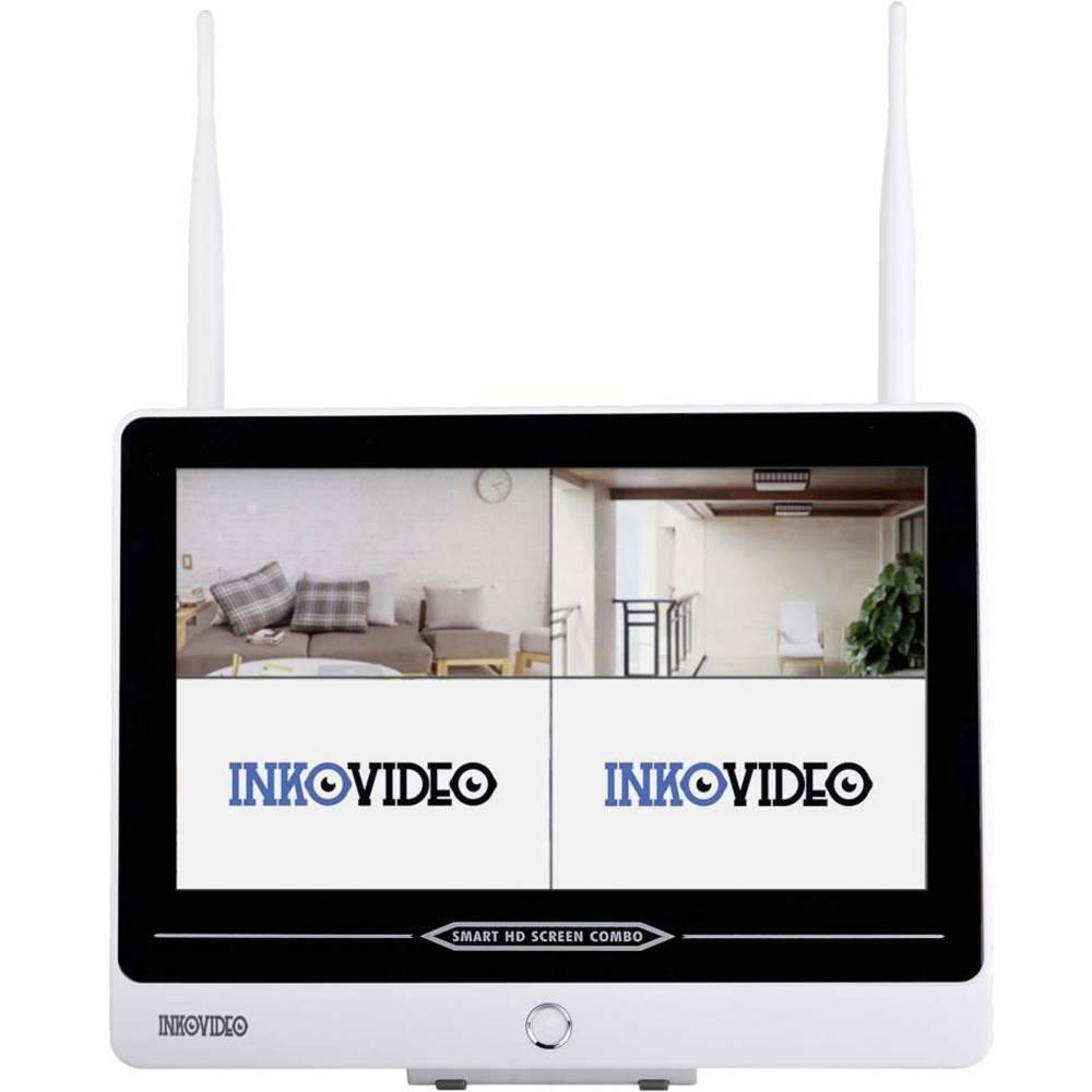 Inkovideo  Inkovideo Full HD WLAN Überwachungsset mit integriertem 30.48 cm (12“ Zoll) Monitor und 4x 3 MP 