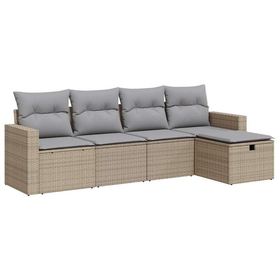 set di divani da giardino Polirattan
