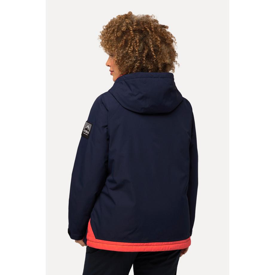 Ulla Popken HYPRAR Giacca Funzionale Impermeabile con Cappuccio e Foro per il Pollice  