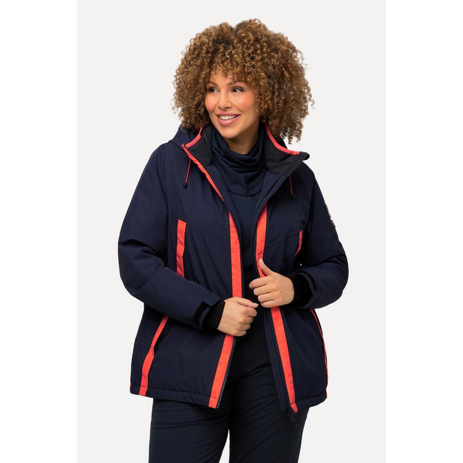 Ulla Popken HYPRAR Giacca Funzionale Impermeabile con Cappuccio e Foro per il Pollice  