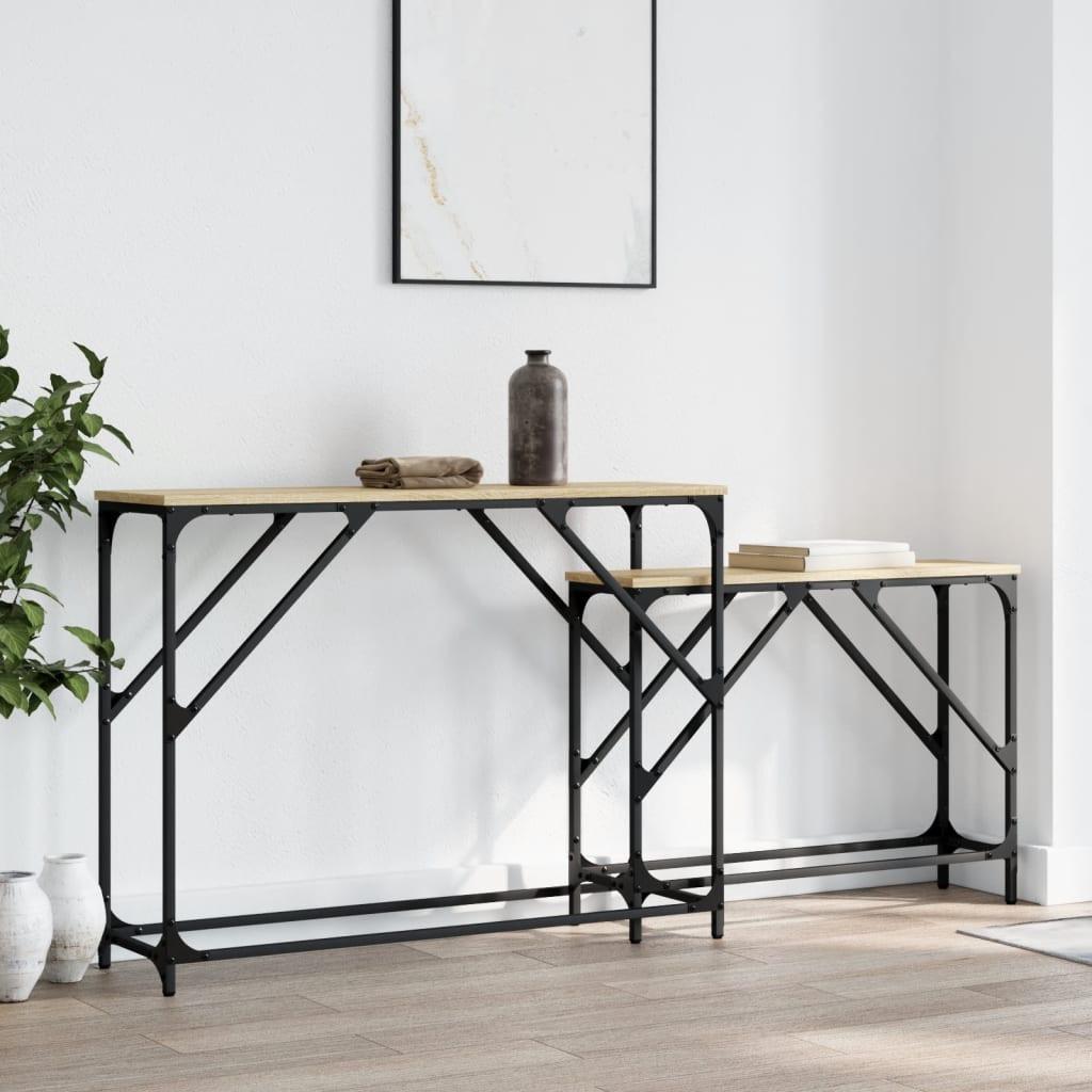 VidaXL Table console gigogne bois d'ingénierie  