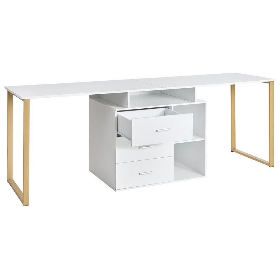 Beliani Scrivania regolabile en Pannello di fibre (LDF) Glamour ASHMORE  