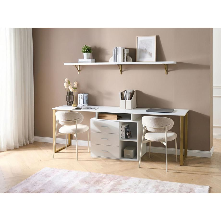 Beliani Scrivania regolabile en Pannello di fibre (LDF) Glamour ASHMORE  