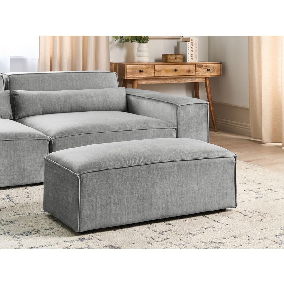 Beliani Ottomane aus Stoff Modern HELLNAR  