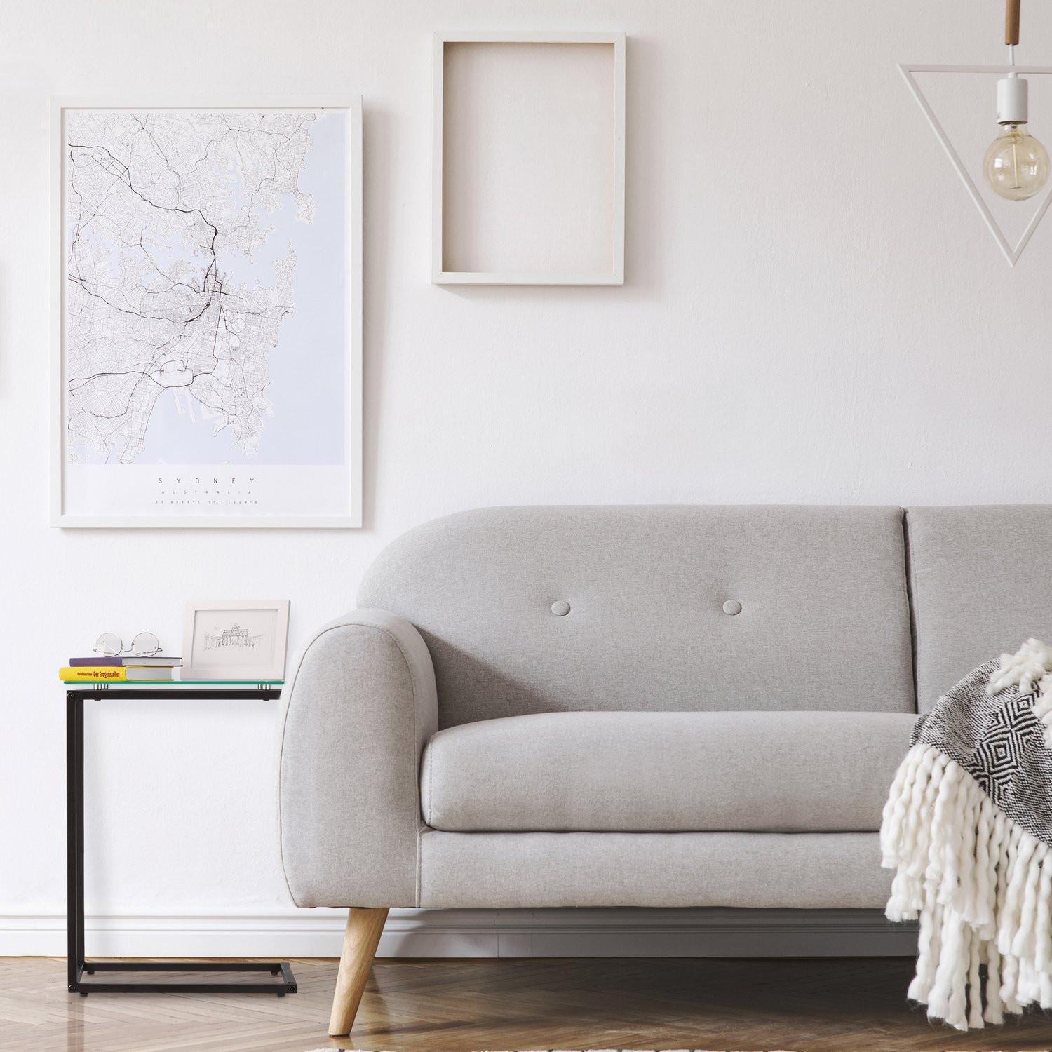 Northio Table d'appoint en U en mélange de matériaux  