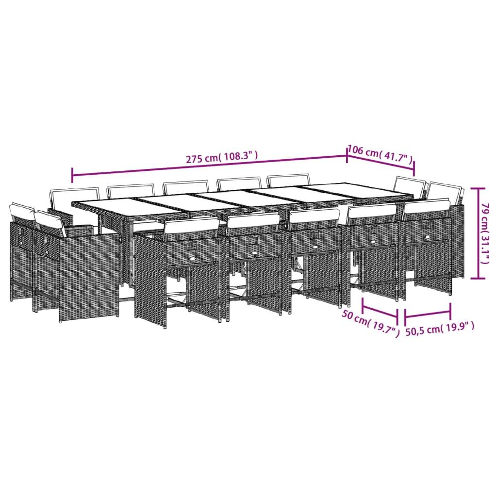 VidaXL Garten essgruppe poly-rattan  