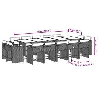 VidaXL Garten essgruppe poly-rattan  