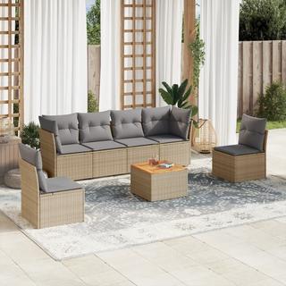 VidaXL set divano da giardino Polirattan  