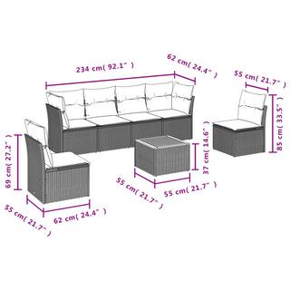 VidaXL Garten sofagarnitur poly-rattan  