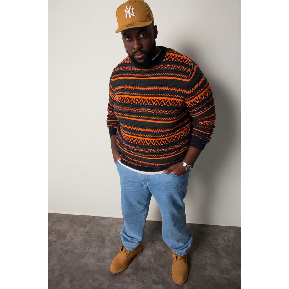 Sthuge Pullover Strick-Muster Rundhals  