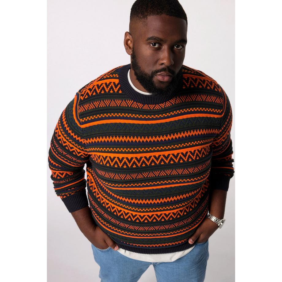 Sthuge Pullover Strick-Muster Rundhals  