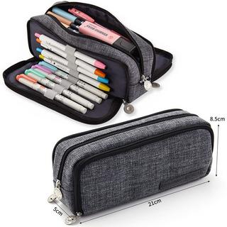 Only-bags.store Trousse à crayons Trousse à crayons pour adolescents 3 compartiments, Trousse à crayons de grande capacité pour l'école et le bureau  