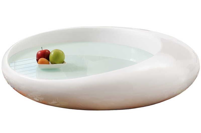 Image of Couchtisch 100x100x25cm weiss Fiberglas Couchtisch 100x100x25cm weiss Fiberglas