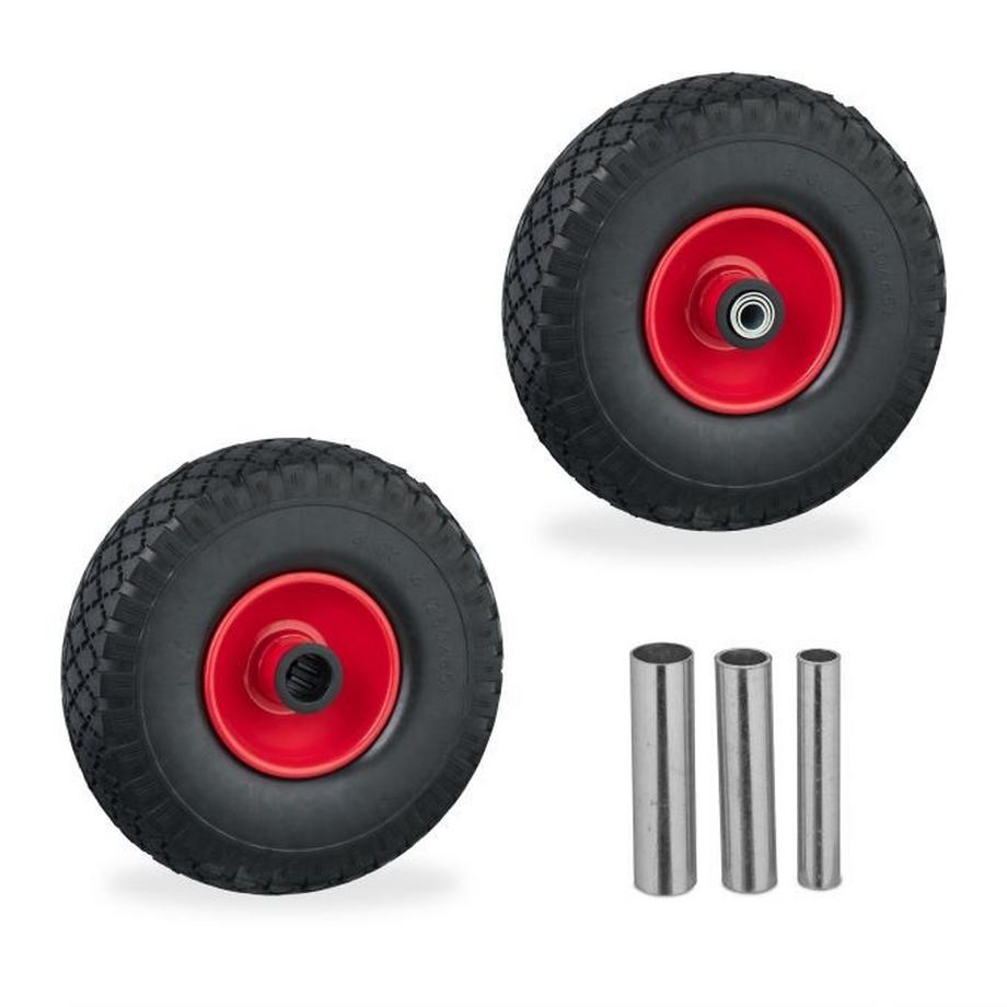B2X  2er-Set Räder für Sackkarre 3.00-4 Vollgummi 