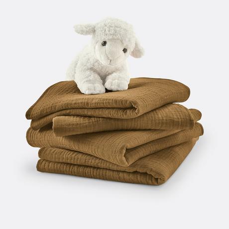 La Redoute Intérieurs  Lot de 4 langes bébé en gaze de coton 