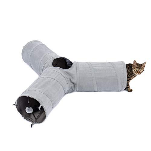 Alopini  Magnifique tunnel pliable pour chat avec tunnel bruissant pour chats, lapins ou petits animaux 