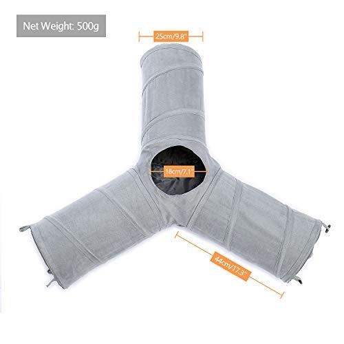 Alopini  Magnifique tunnel pliable pour chat avec tunnel bruissant pour chats, lapins ou petits animaux 