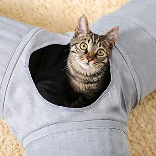 Alopini  Magnifique tunnel pliable pour chat avec tunnel bruissant pour chats, lapins ou petits animaux 