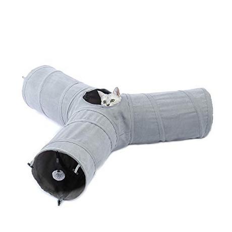 Alopini  Magnifique tunnel pliable pour chat avec tunnel bruissant pour chats, lapins ou petits animaux 