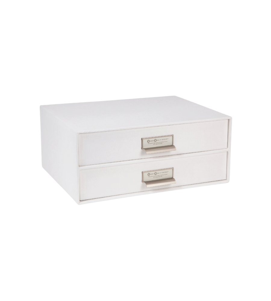 Image of BIRGER Schubladenbox 2 Fächer Weiss BIRGER Schubladenbox 2 Fächer Weiss