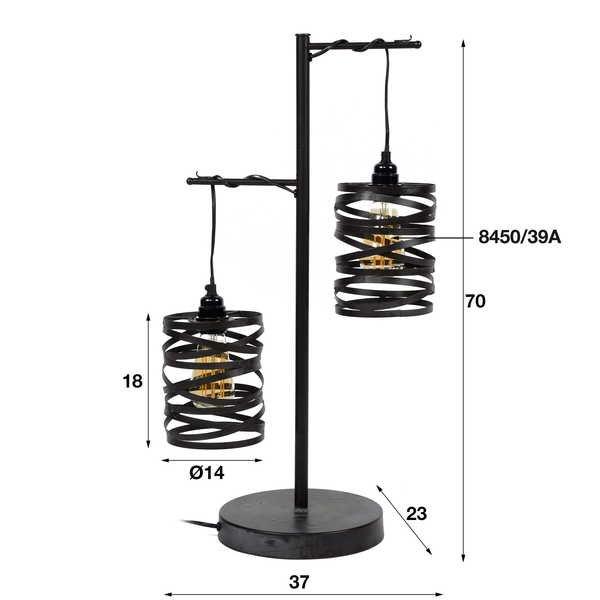 mutoni Lampada da tavolo Twist Wrap X 2 luci  