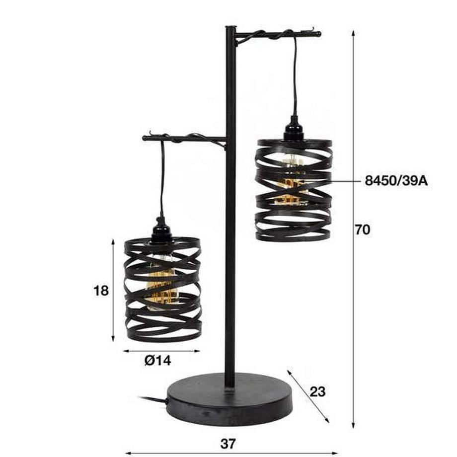 mutoni Lampe de table Twist Wrap X 2 lumières  