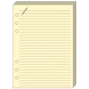 Recharges organiseur - Lignées - Tranche dorée - 15x20 cm - Recharge