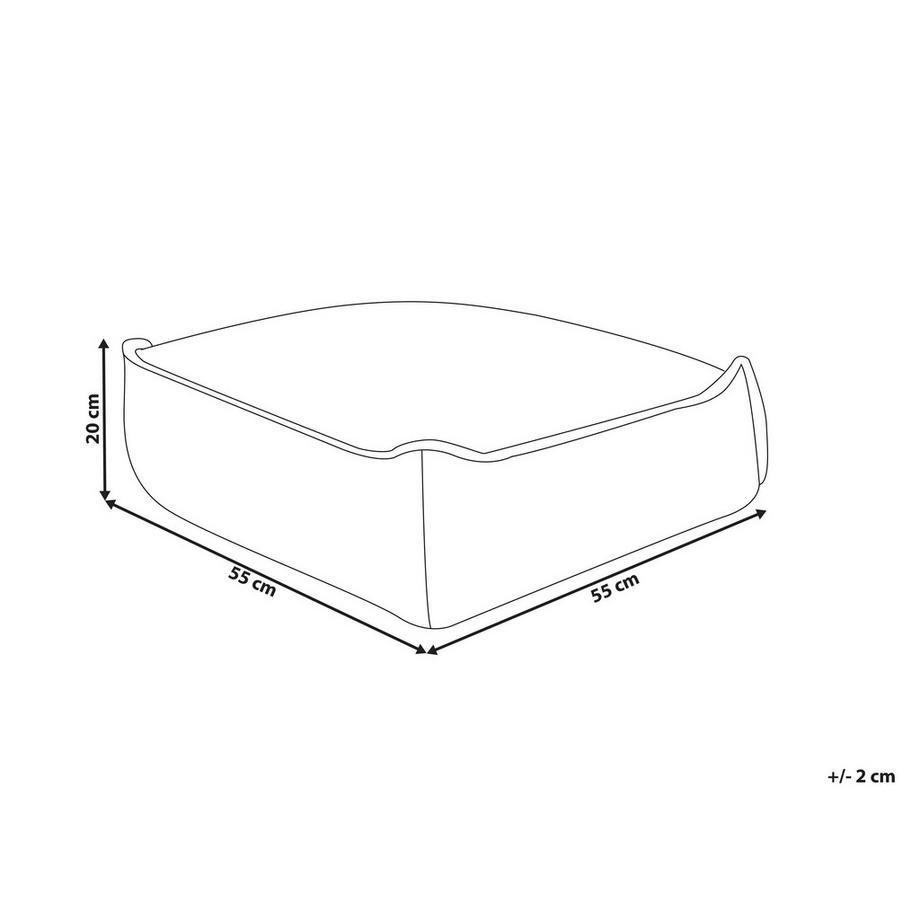 Beliani Pouf en Velours Boho ALLOZAI  