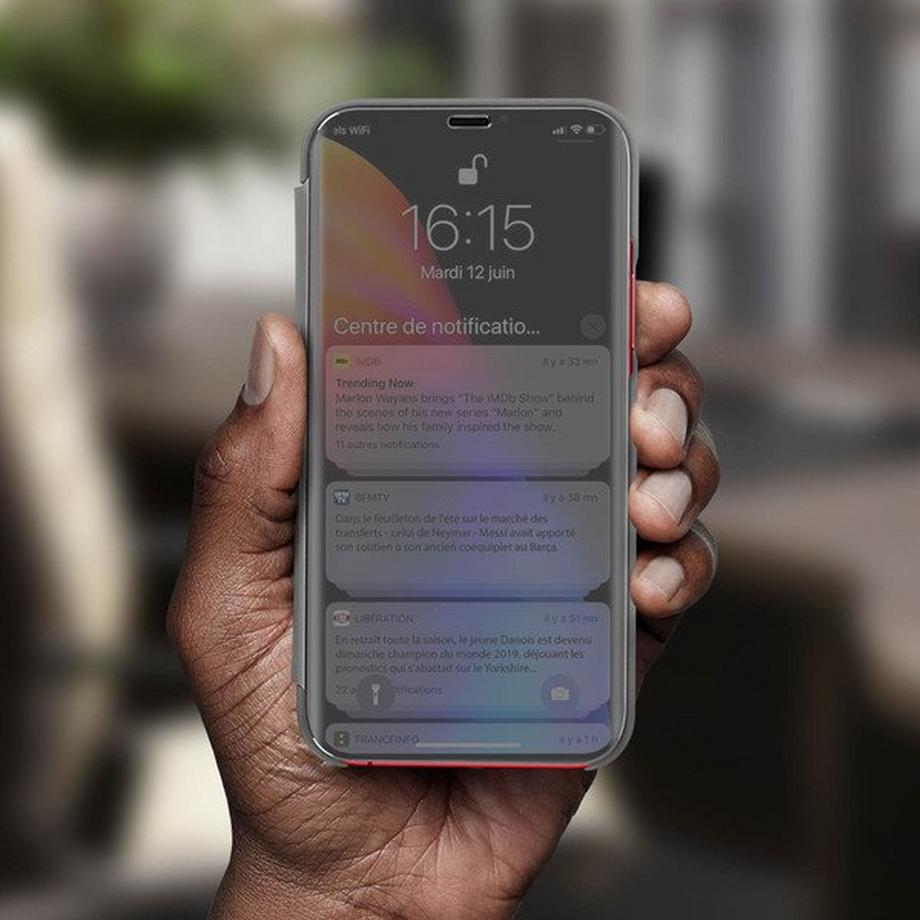 Avizar  Clear View Cover iPhone 11 Pro Silber 