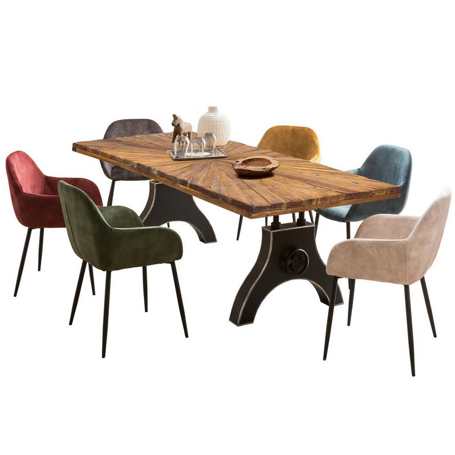 Tavolo da pranzo Kindare in teak riciclato 160x90