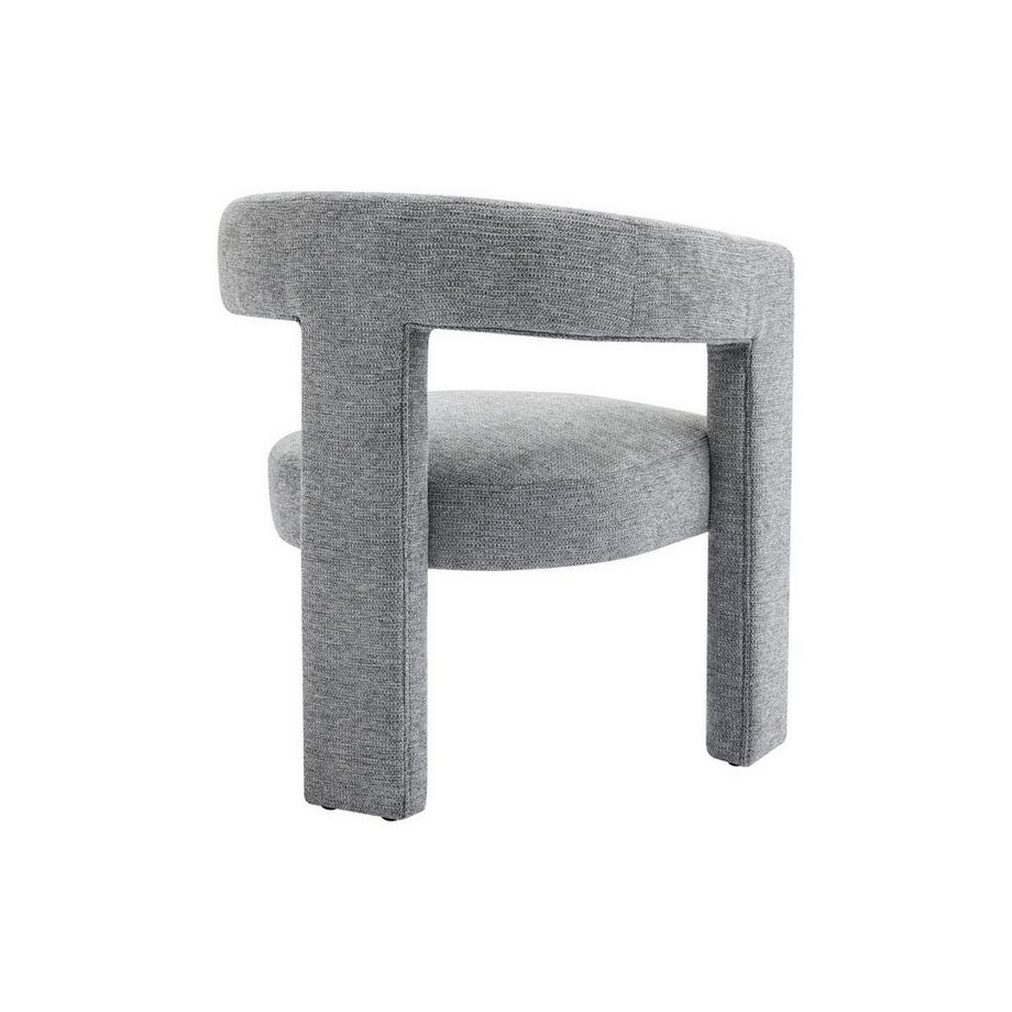 Vente-unique Fauteuil en tissu texturé gris FAVINA  