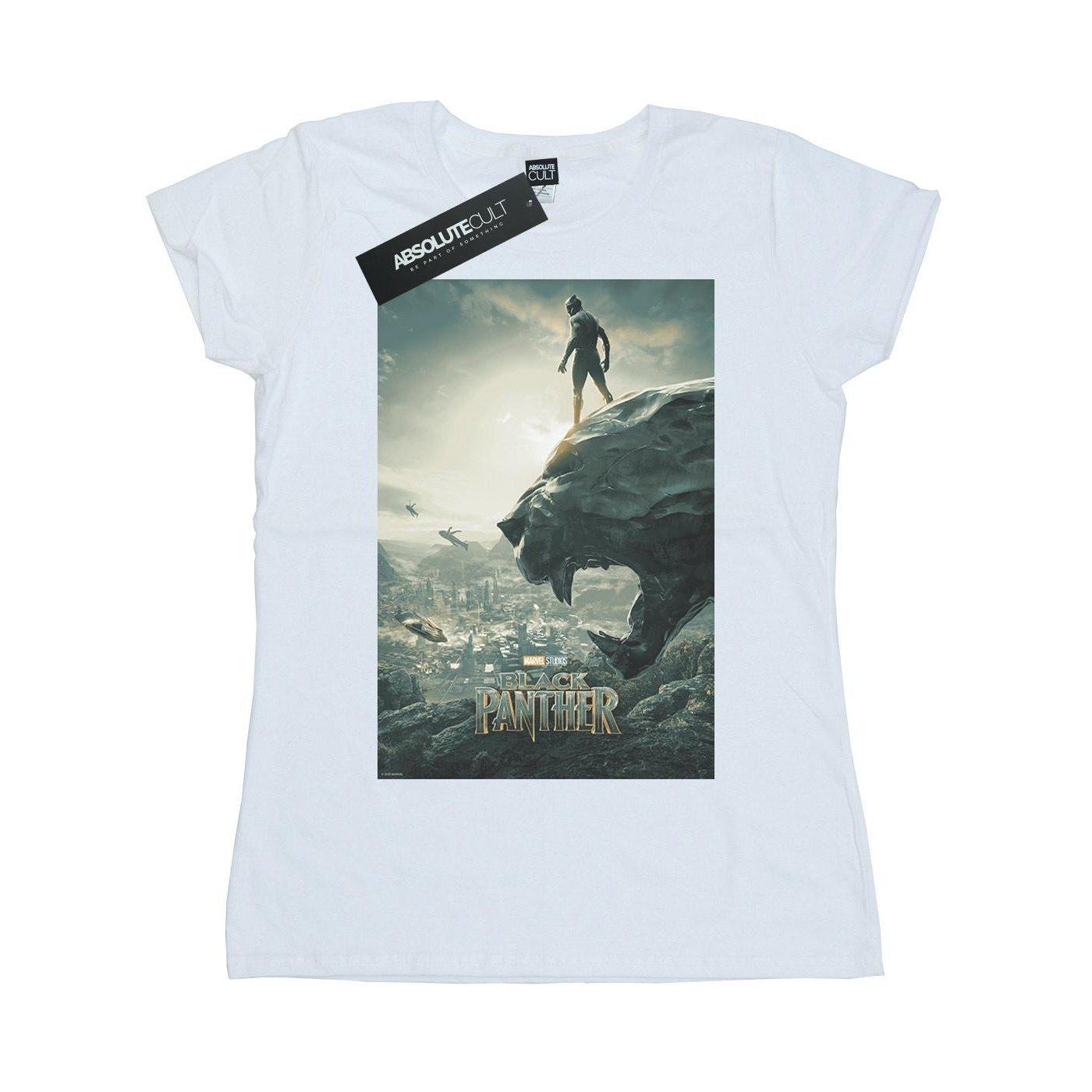 Image of Black Panther Poster Tshirt Damen Weiss L
