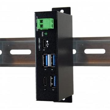 EXSYS EX-1195HMS hub & concentrateur USB 3.2 Gen 1 (3.1 Gen 1) Type-C 5000 Mbit/s Noir
