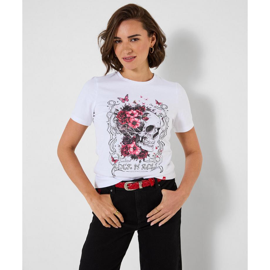 Joe Browns T-Shirt Maniche Corte con Stampa Teschio  