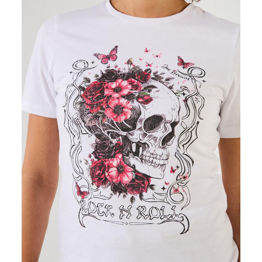 Joe Browns T-Shirt Maniche Corte con Stampa Teschio  
