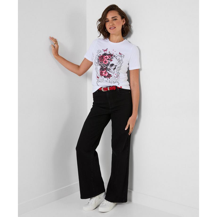 Joe Browns T-Shirt Maniche Corte con Stampa Teschio  