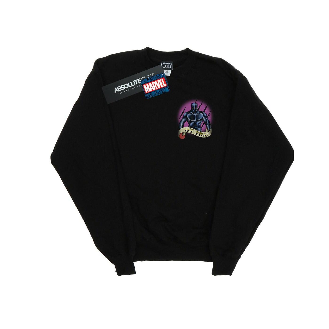 Image of Black Panther Tattoo Breast Print Sweatshirt Mädchen Schwarz 152-158
