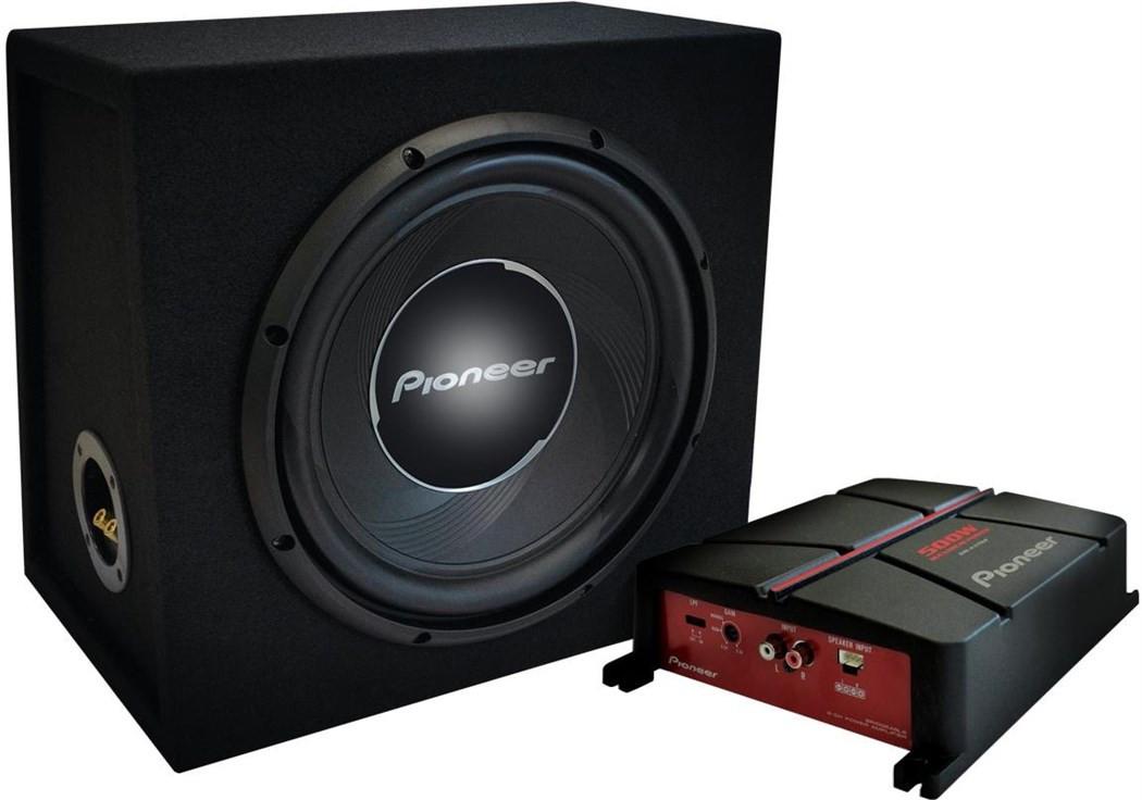 Pioneer  Set mit Subwoofer, Endstufe, Kabel 1400W 