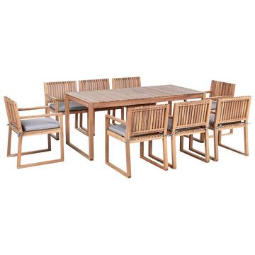 Set da pranzo per 8 persone en Legno d'acacia certificato FSC® Classico SASSARI PREMIUM
