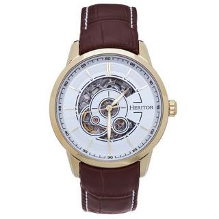 Heritor Automatic  Montre automatique Heritor Davies semi-squelettique avec bracelet en cuir 