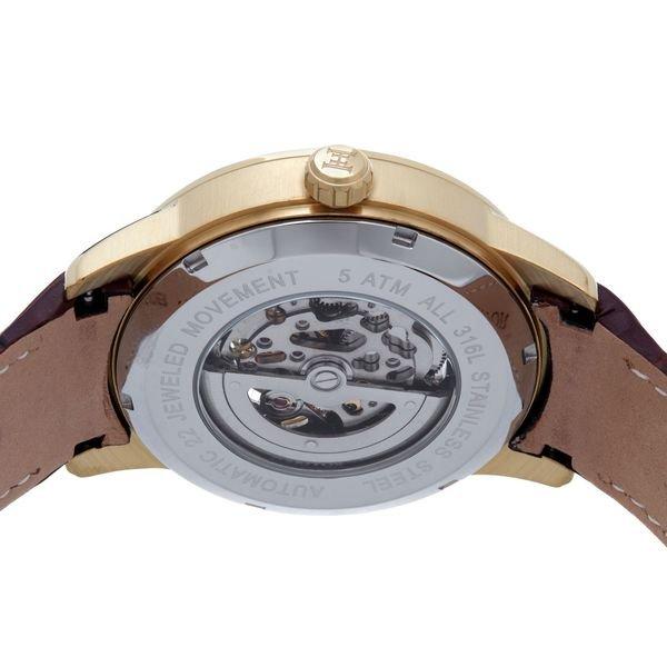 Heritor Automatic  Montre automatique Heritor Davies semi-squelettique avec bracelet en cuir 