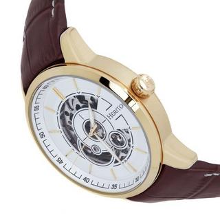 Heritor Automatic  Montre automatique Heritor Davies semi-squelettique avec bracelet en cuir 