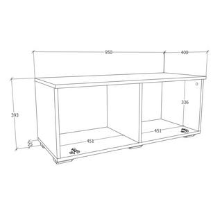 VCM Holz TV Lowboard Möbel Fernsehschrank Tisch Konsole Fernsehtisch Arila S  