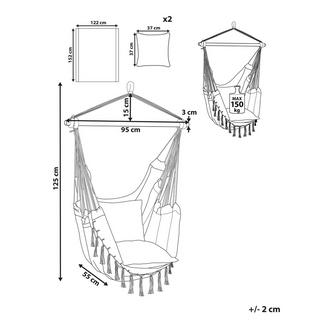 Beliani Hängesessel aus Baumwolle Boho BONEA  